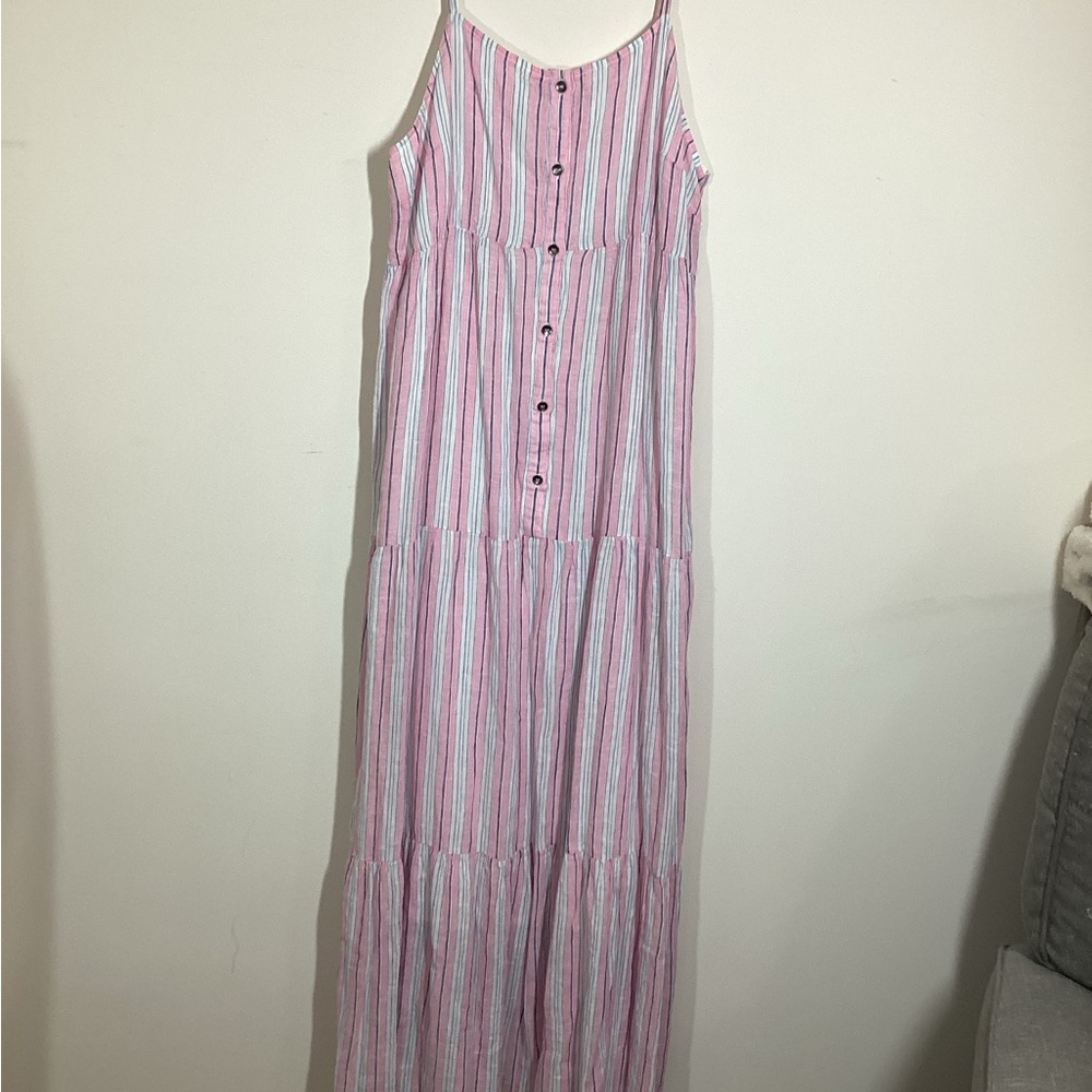 Splendid Pink and White Striped Maxi Dress - Picture 5 of 14